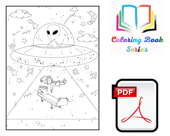 Grey alien coloring page alien coloring pages digital file printable activity page instant download download now