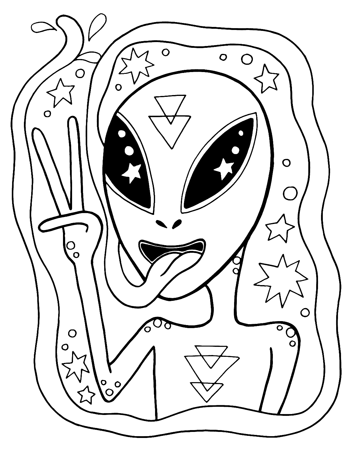 Alien coloring pages printable for free download