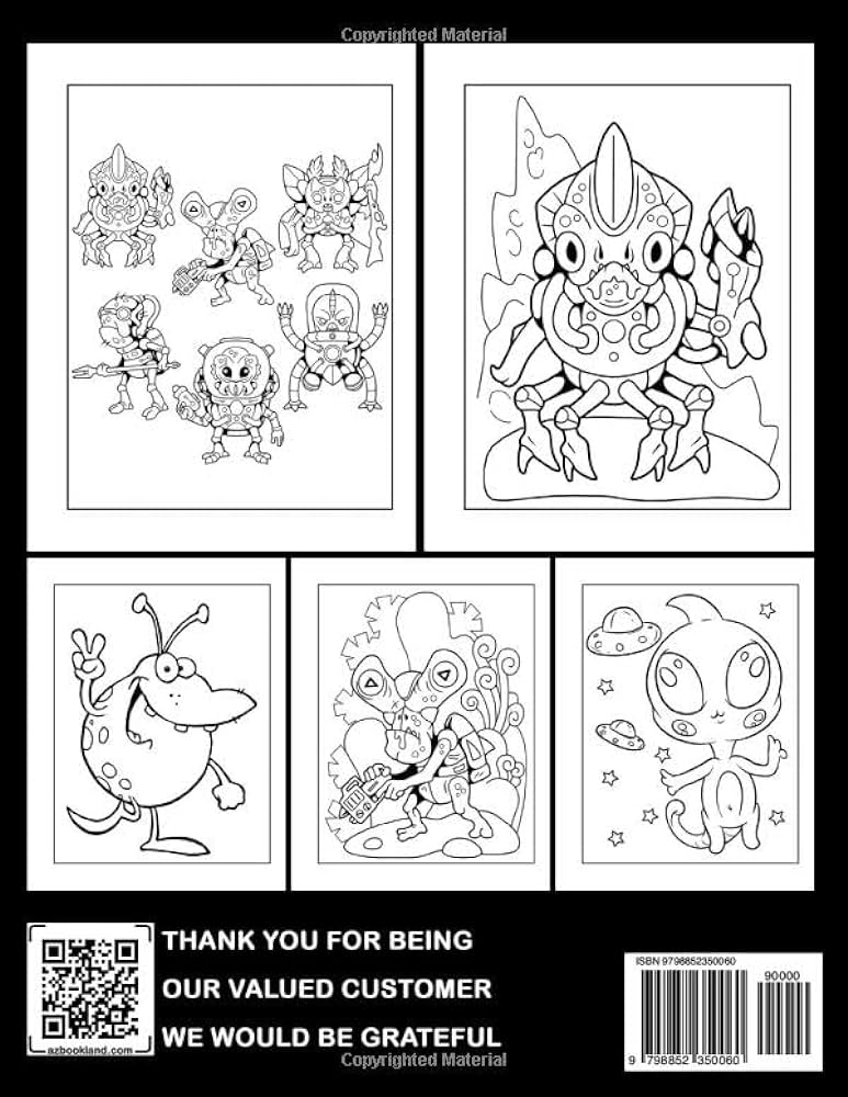 Cute aliens coloring book kawaii and adorable alien outter space coloring pages for kids stress and anxiety relieving luna sonia books