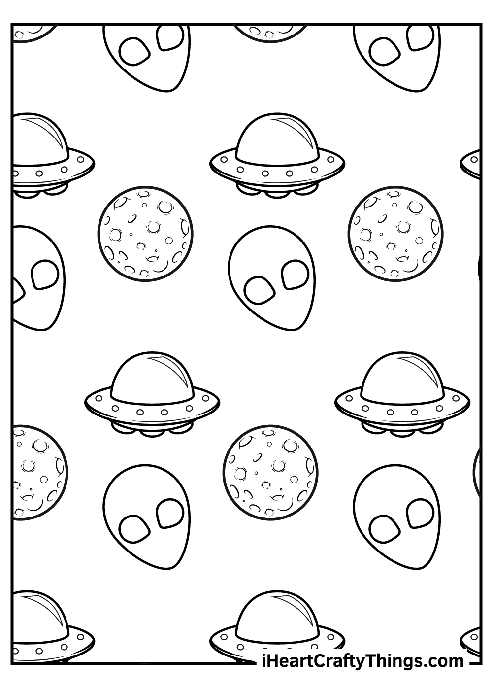 Alien coloring pages free printables