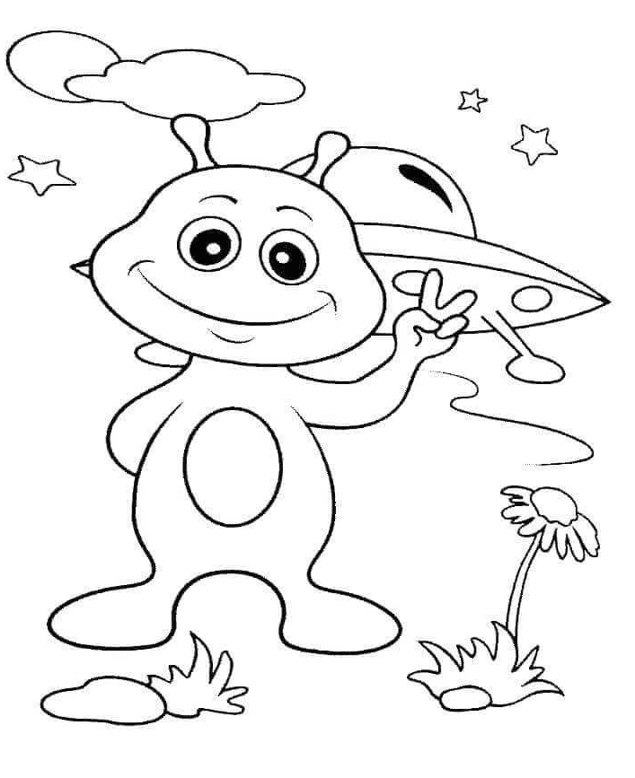 Alien coloring pages printable for free download