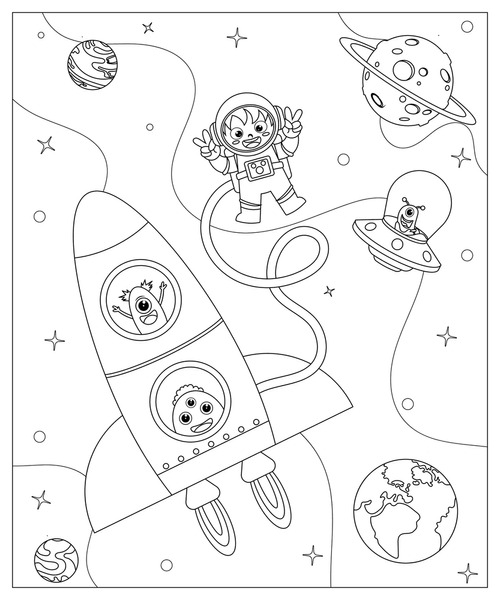 Aliens colouring pages images stock photos d objects vectors