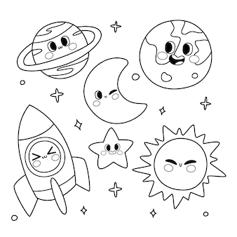 Free printable alien coloring pages vectors illustrations for free download