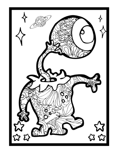 Cool aliens mandala colouring pages sheets pdf printable pages teaching resources