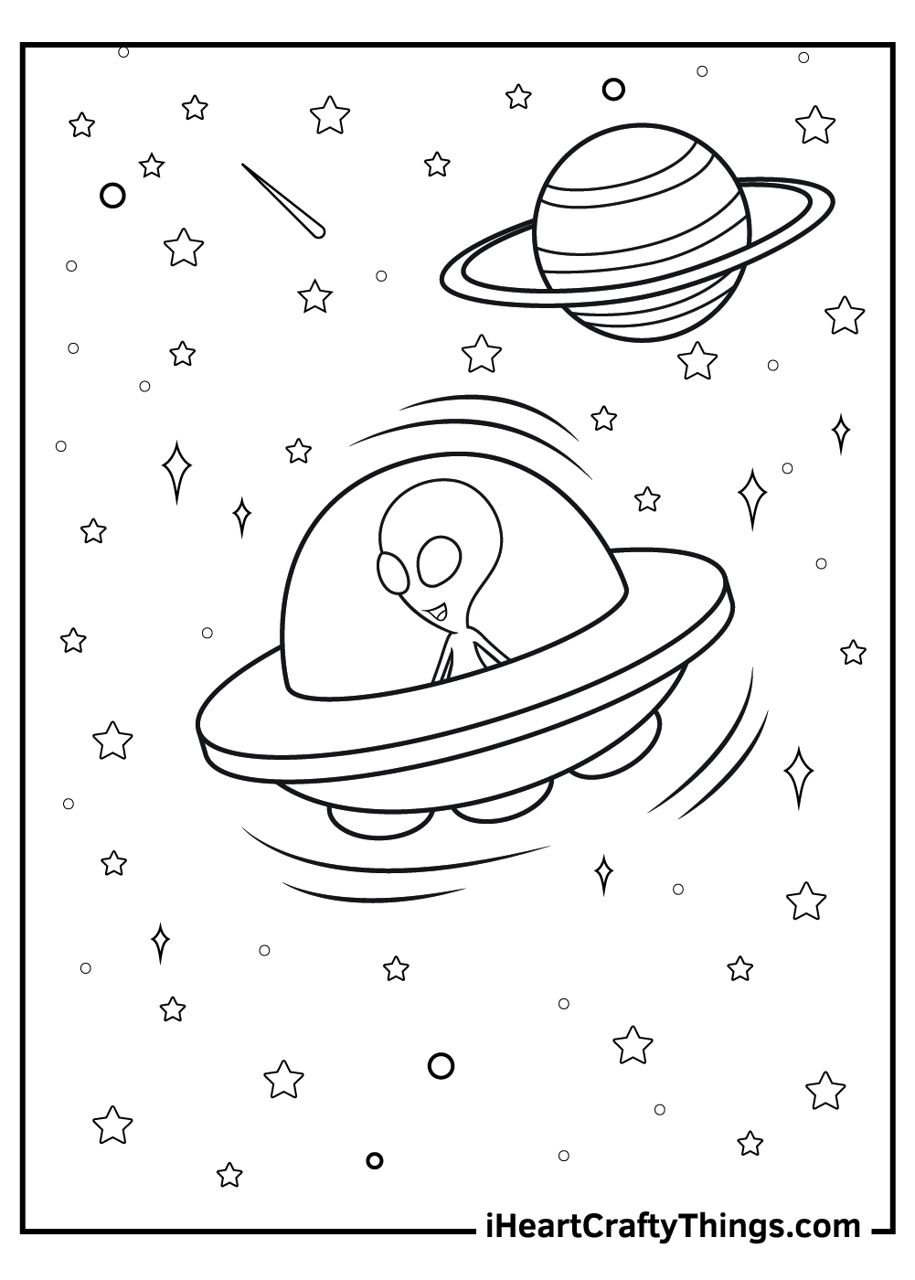 Alien coloring pages free printables