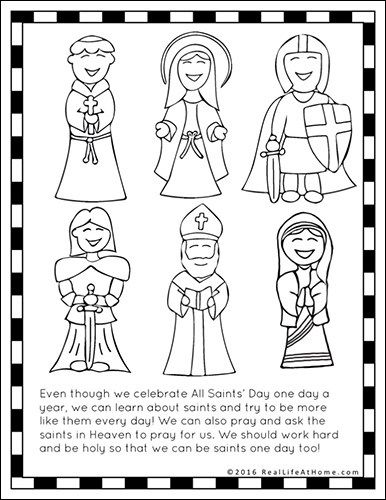 Saints printables and worksheet packet all saints day printables all saints day saint coloring catholic saints for kids