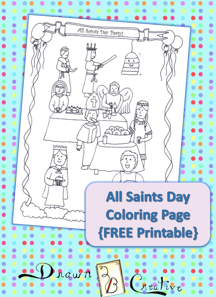 All saints day coloring page