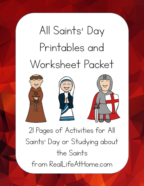 All saints day printables packet