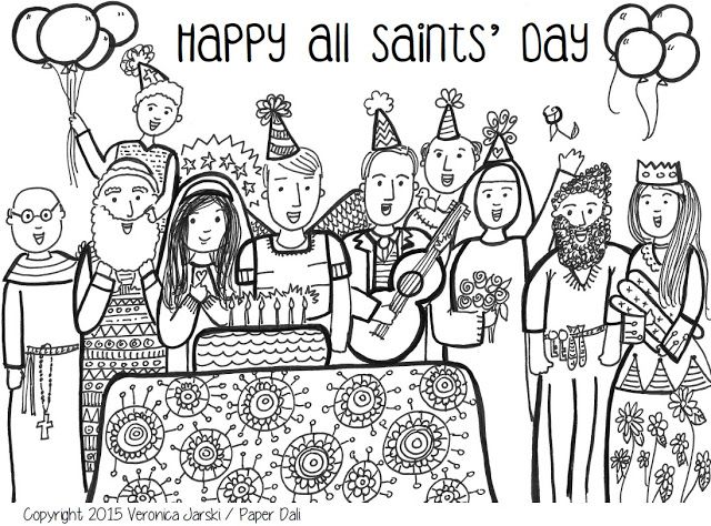 Free all saints day coloring page downloadable pdf all saints day all saints saints days