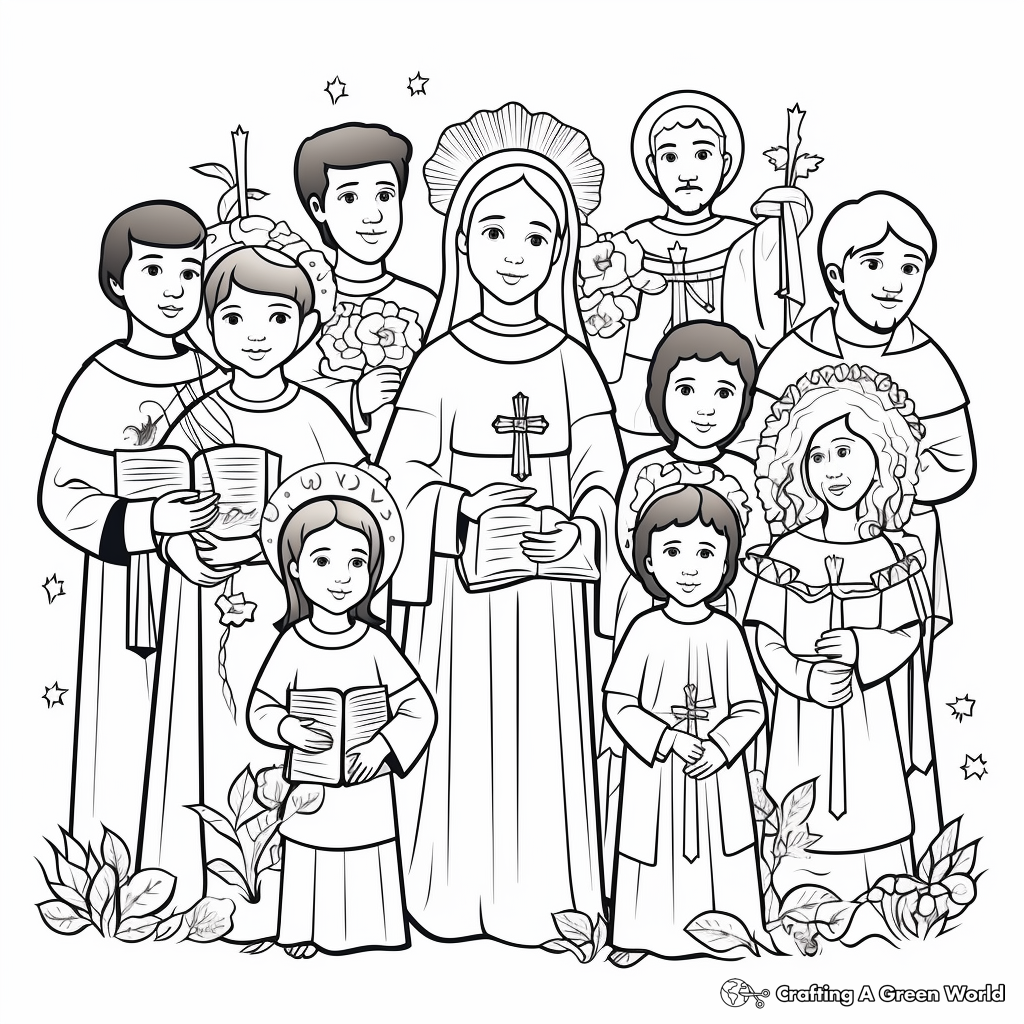 All saints day coloring pages