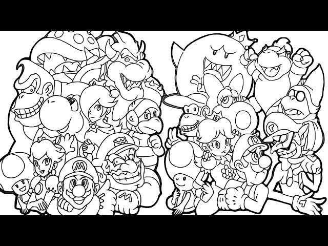 Agical coloring box super ario bros coloringpages