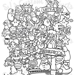 Super mario coloring pages