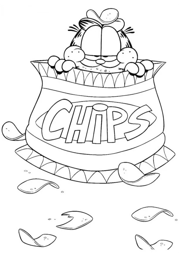 Chips coloring pages