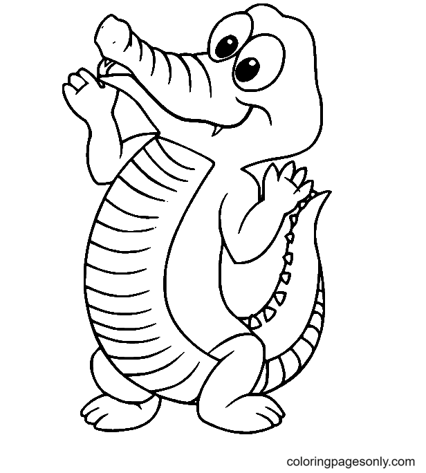 Alligator coloring pages printable for free download