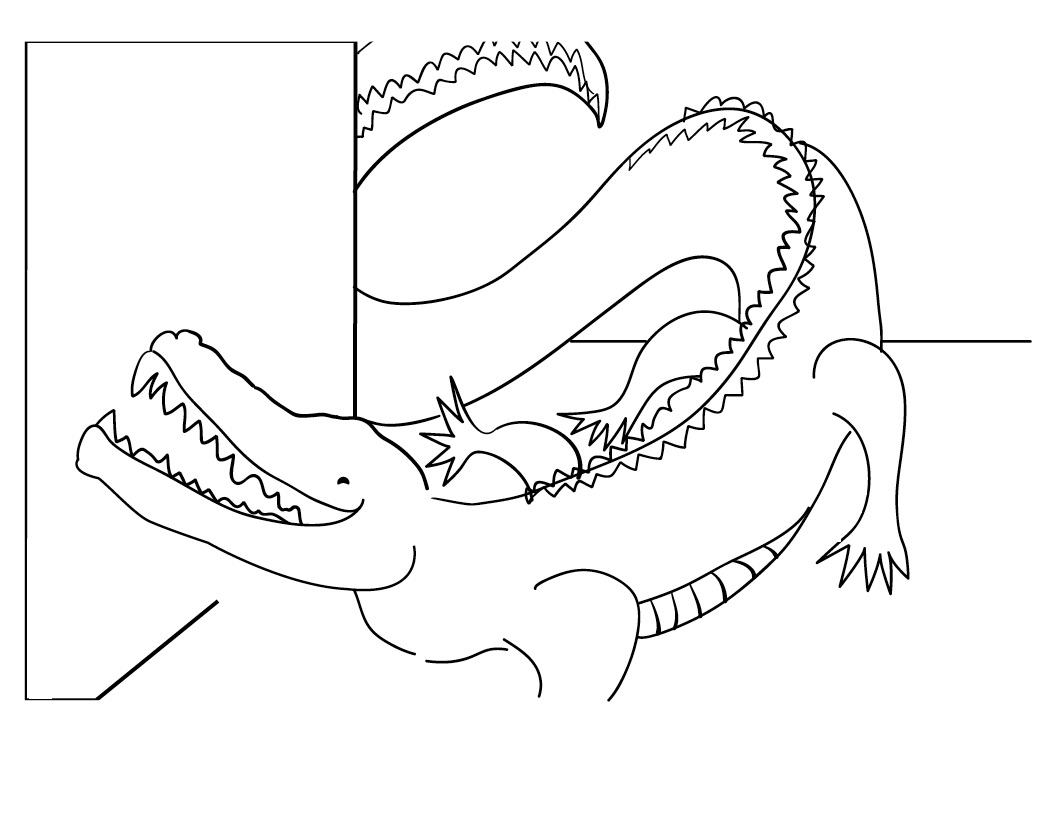 Free printable alligator coloring pages for kids