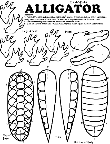 Alligator coloring page