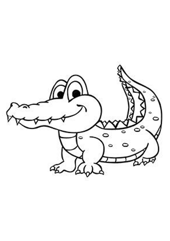 Coloring pages cartoon alligator coloring pages