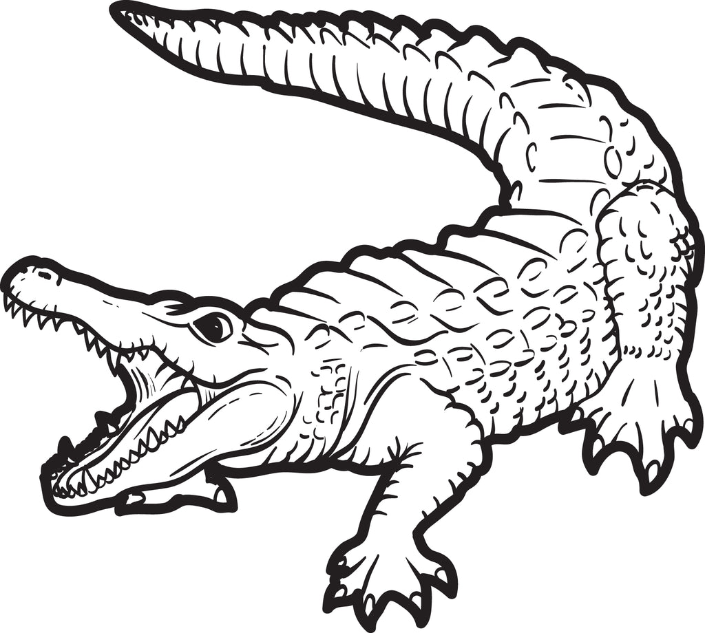 Printable alligator coloring page for kids â