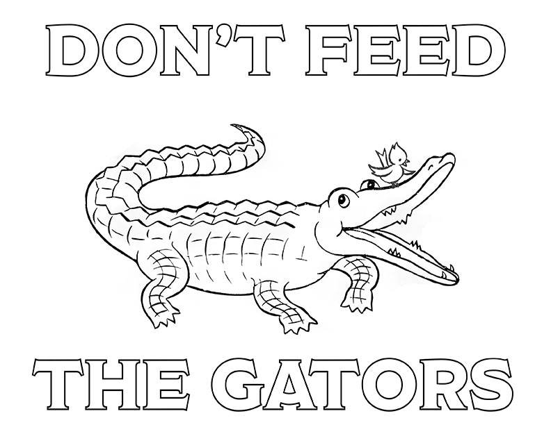 Alligator coloring pages