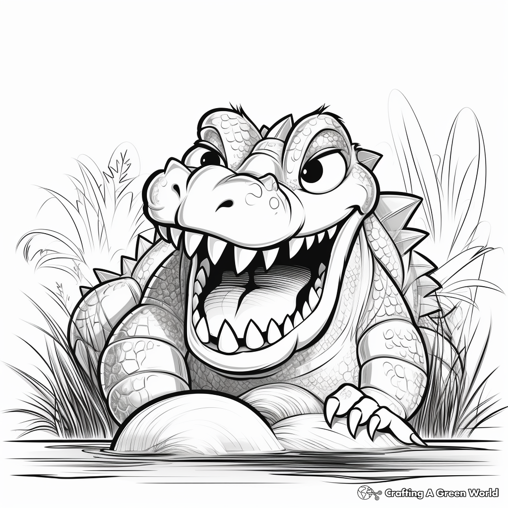 Alligator coloring pages