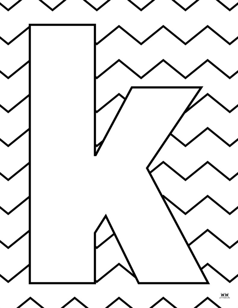 Letter k coloring pages