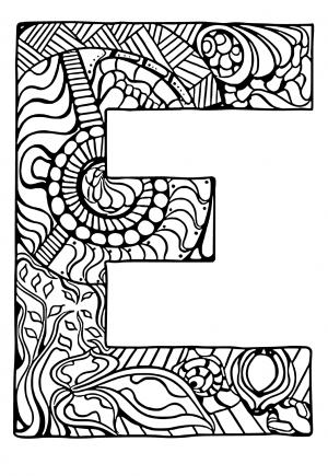 Free printable alphabet coloring pages for adults and kids