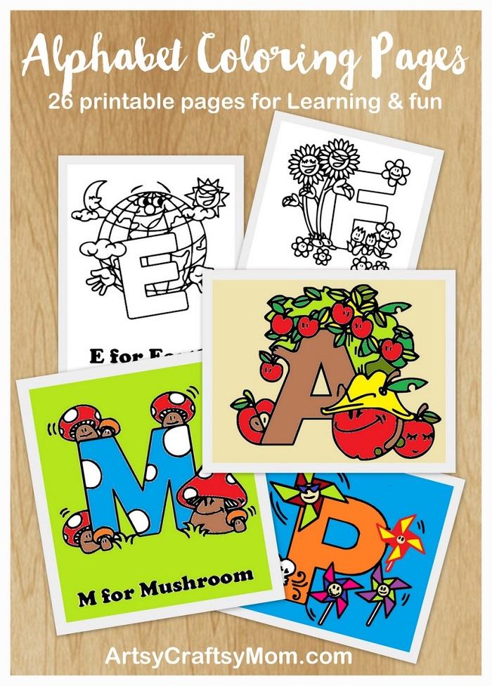 Free alphabet letters coloring pages