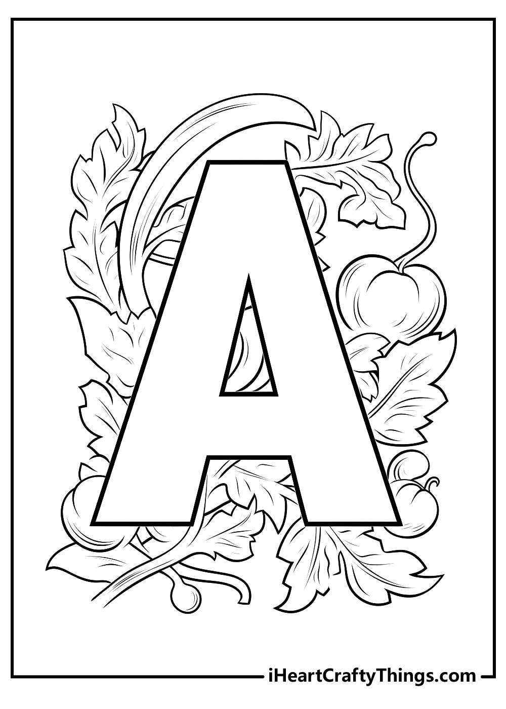 Letter a coloring pages free printables