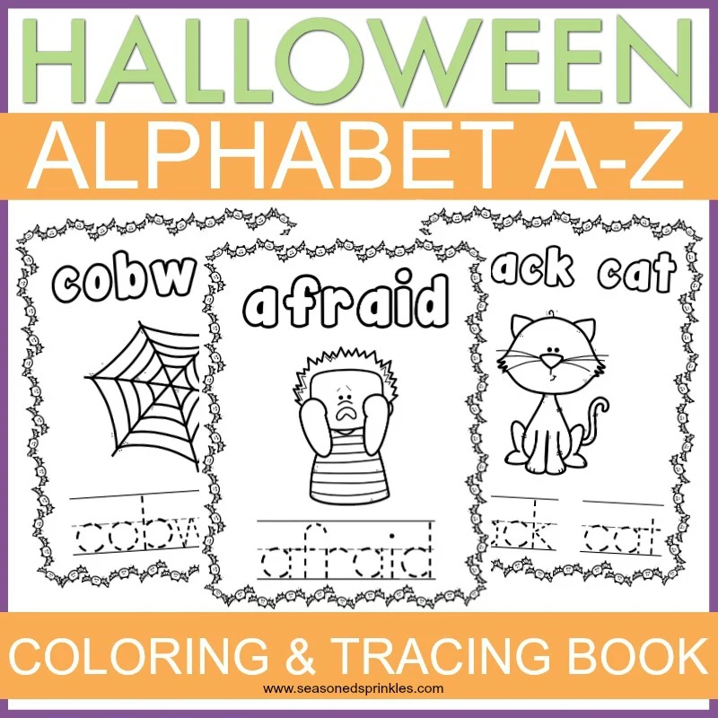 Free halloween alphabet printables and coloring pages