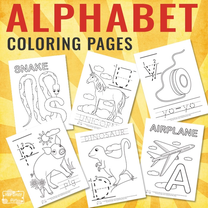 Alphabet coloring pages