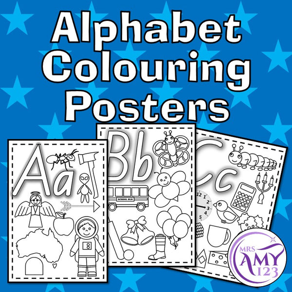 Alphabet coloringcolouring posters