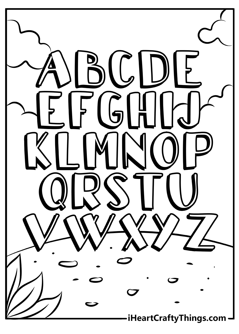 Alphabet coloring pages free printables