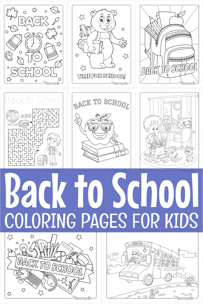 Free back to school coloring pages for kids