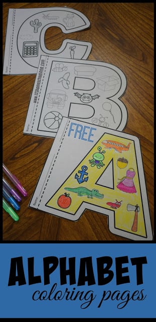 Free alphabet coloring pages