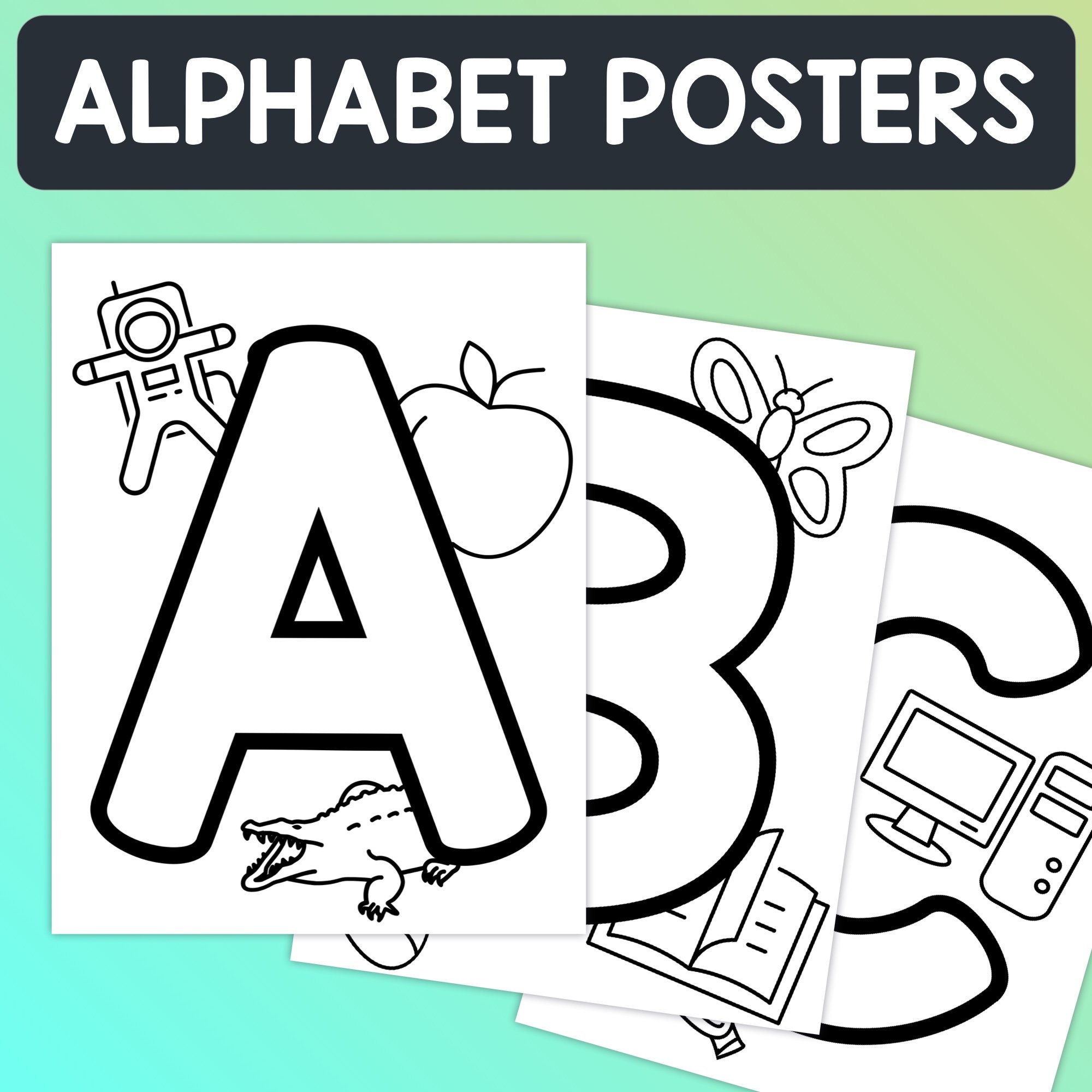 Alphabet posters pre