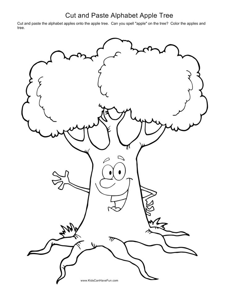 Cut and paste worksheets activities for kindergarten preschool tree coloring page coloring pages fish coloring page