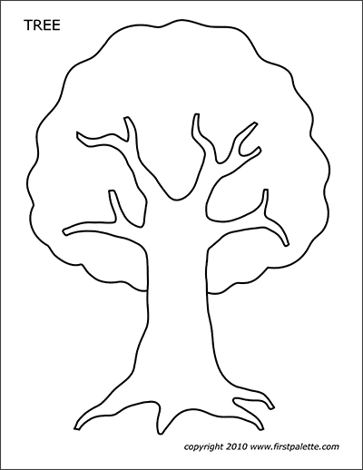 Tree templates free printable templates coloring pages