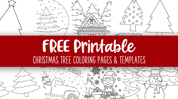 Christmas tree coloring pages templates