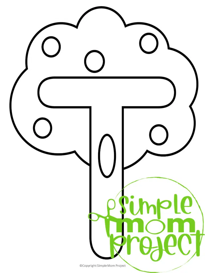 Free printable letter t coloring page â simple mom project