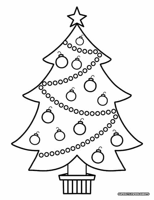 Christmas tree coloring pages