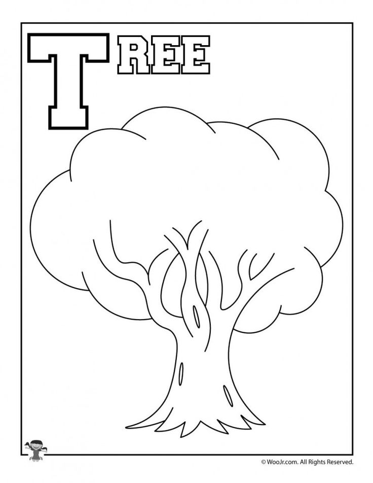 T is for tree woo jr kids activities childrens publishing tree coloring page alphabet coloring pages kinrgarten worksheets