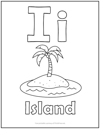 Alphabet letter âiâ coloring page print it free