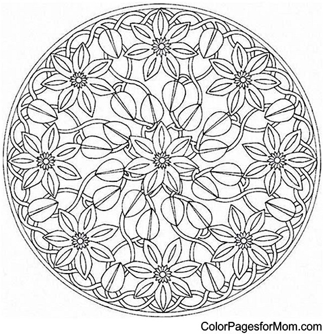 Mandala advanced coloring page