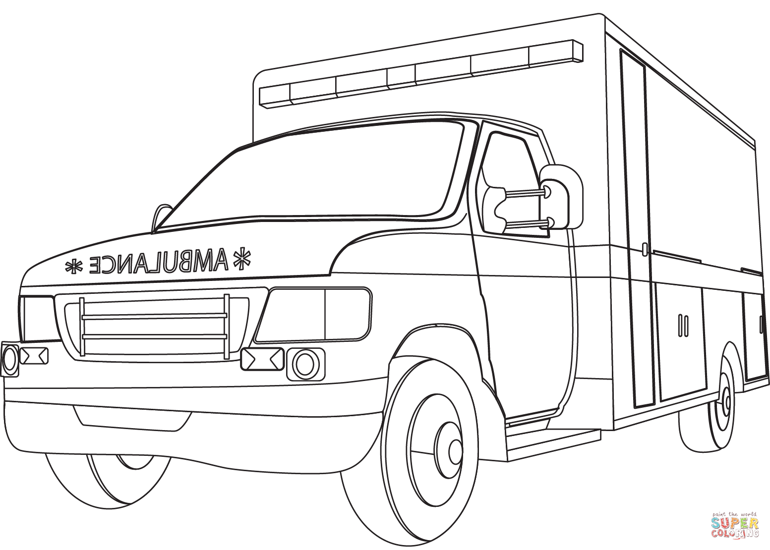 Ambulance coloring page free printable coloring pages