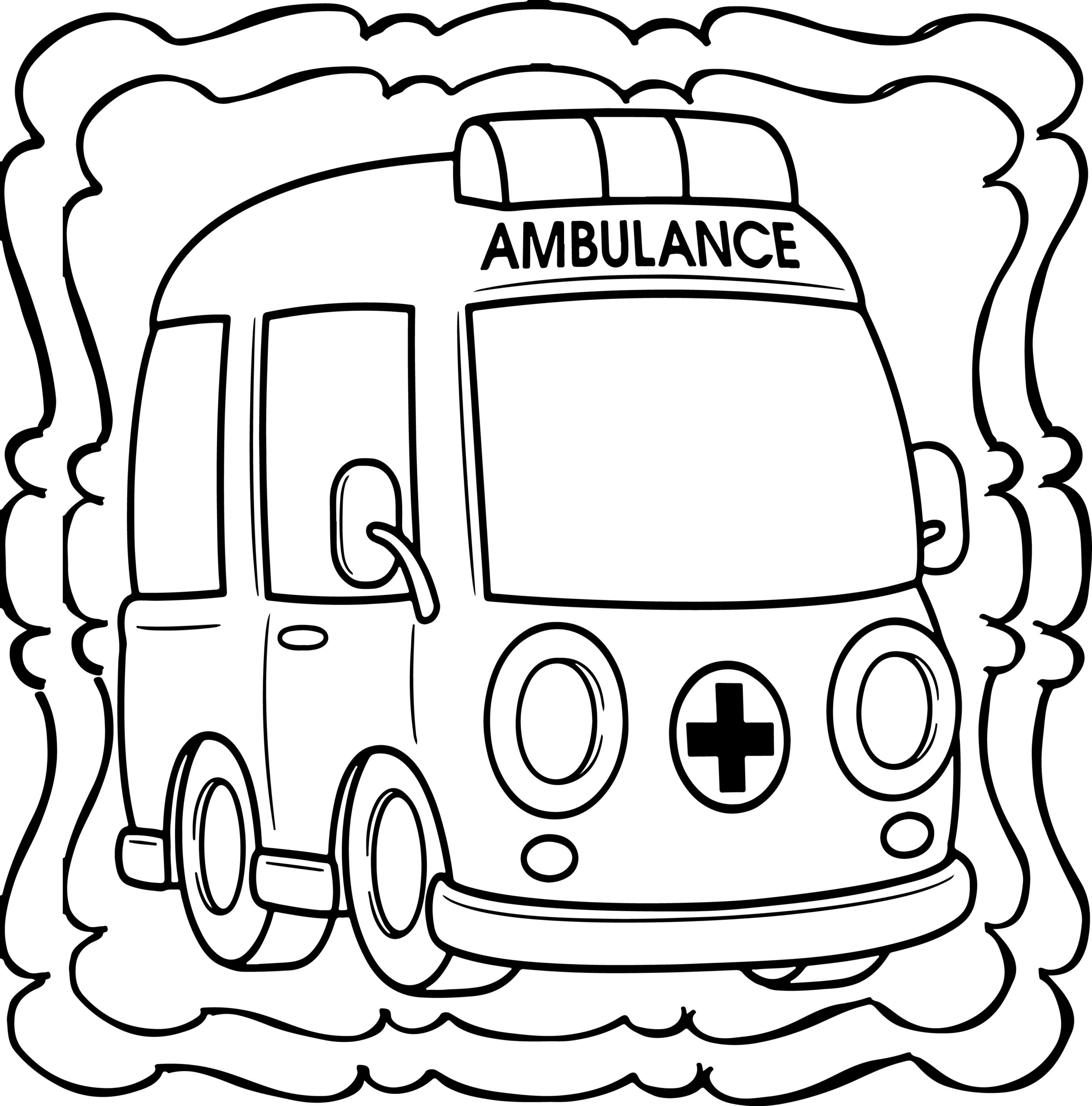 Ambulance coloring book easy and fun ambulances colouring book for kids made by teachers