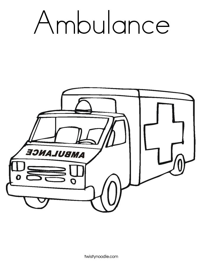 Ambulance coloring page