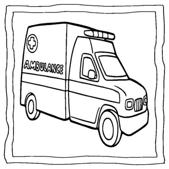 Ambulance coloring book ambulance coloring pages by abdell hida