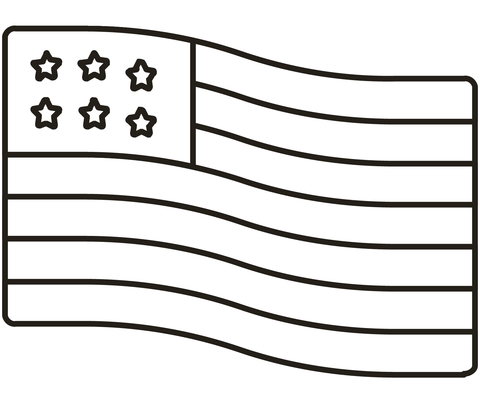 United states flag coloring page free printable coloring pages