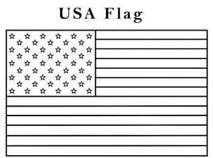 Usa flag coloring pages