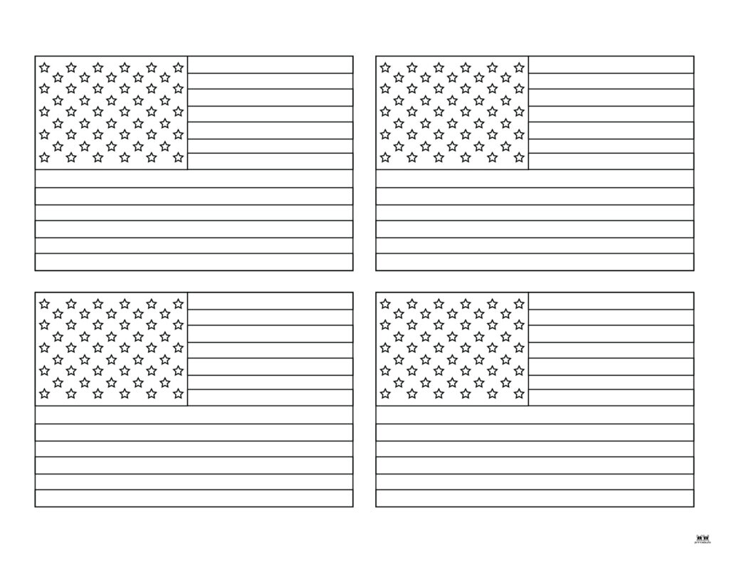 American flag coloring pages templates